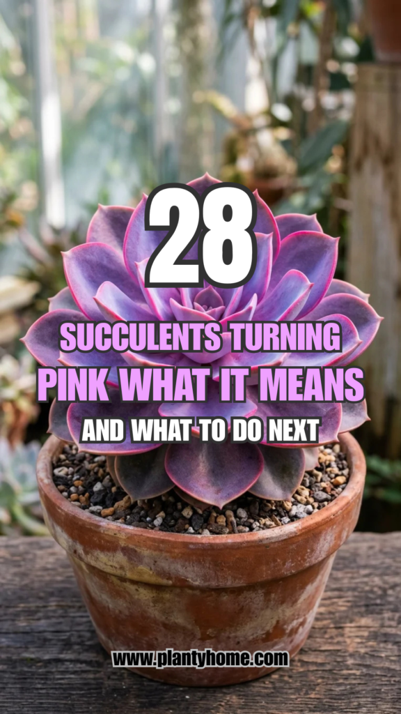 28 Succulents Turning Pink? What It Means and What to Do Next